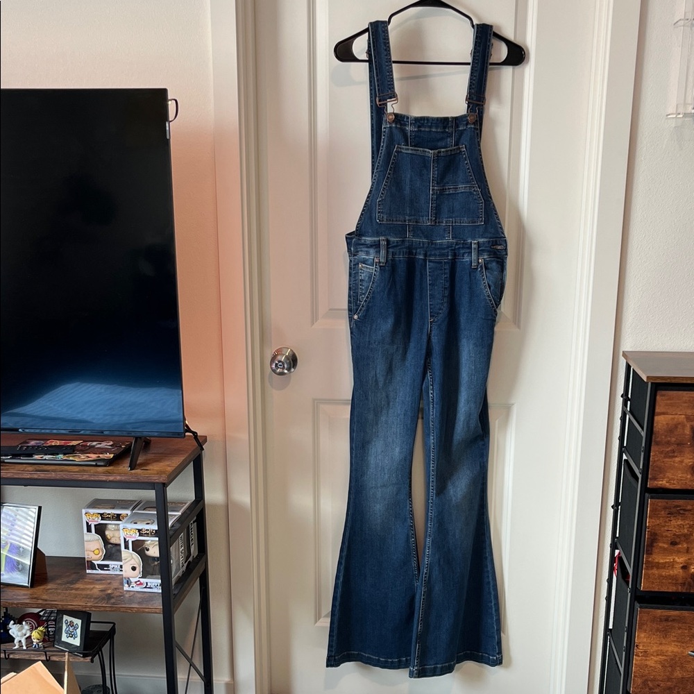 We The Free Blue Denim Overalls